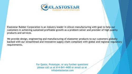 Silicone Rubber Shapes by Elastostar