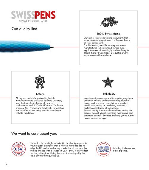 Swiss Pens - Promotional Pens Catalogue