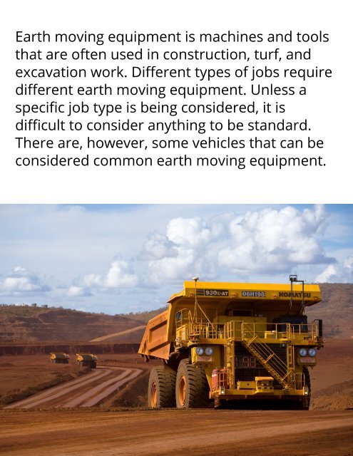 What are the Different Types of Earth Moving Equipment