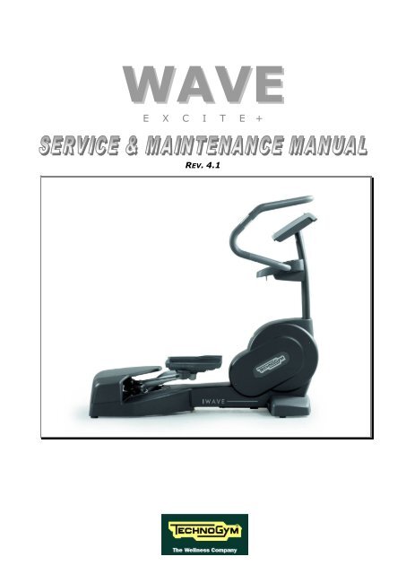 TechnoGym Wave Excite+ Manual