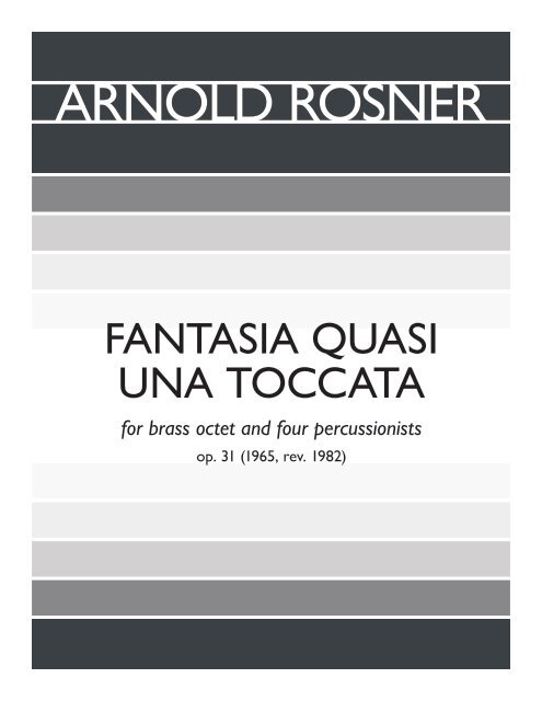 Rosner - Fantasia quasi una Toccata, op. 31