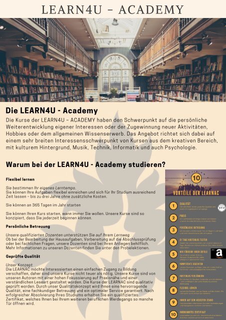 Studienkatalog Learn4u