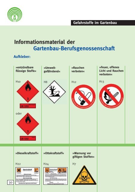 Gefahrstoffe im Gartenbau