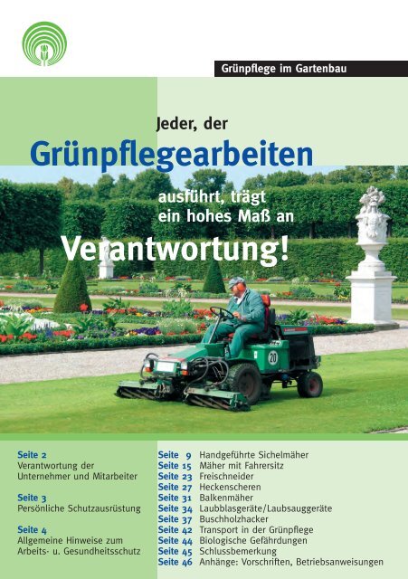 Grünpflege im Gartenbau - GBG 15