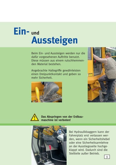 Erdbaumaschinen im Gartenbau