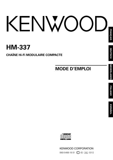Kenwood HM-337 - Home Electronics &quot;French, German, Dutch, Italian, Spanish&quot; (2004/10/7)