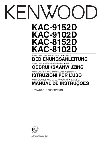 Kenwood KAC-8152D - Car Electronics "German, Dutch, Italian, Portugal" (2004/12/7)