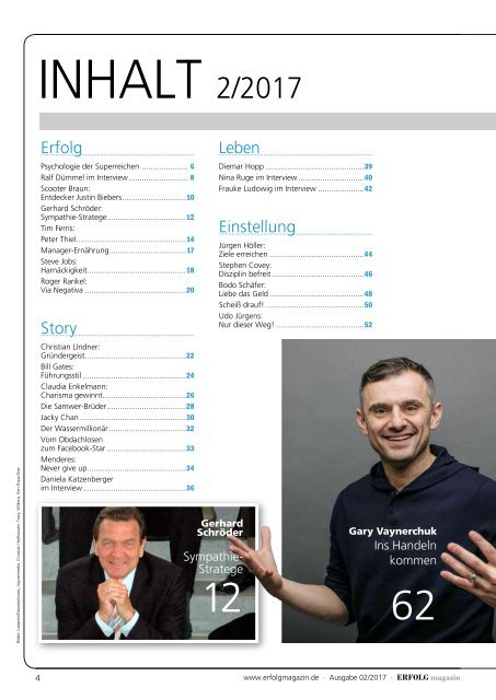 Erfolg Magazin, Ausgabe 2/2017