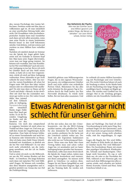 Erfolg Magazin, Ausgabe 2/2017