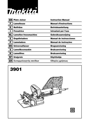 Makita Lamelleuse 590 W - 3901 - Notice