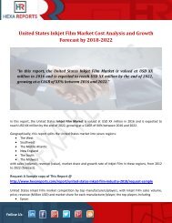 United States Inkjet Film Market Cost Analysis and Growth Forecast by 2018-2022