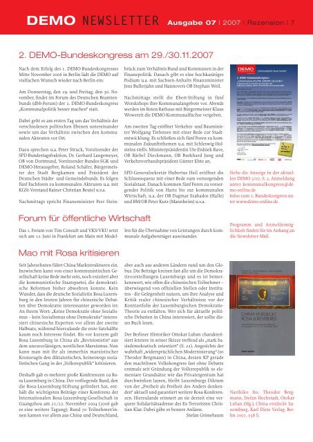 DEMO NEWSLETTER Ausgabe 07