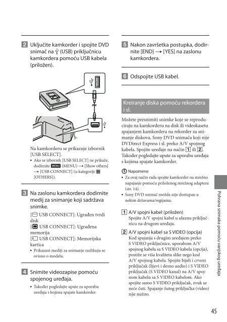 Sony DCR-SX53E - DCR-SX53E Mode d'emploi Croate