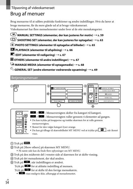 Sony DCR-SX53E - DCR-SX53E Consignes d&rsquo;utilisation Danois