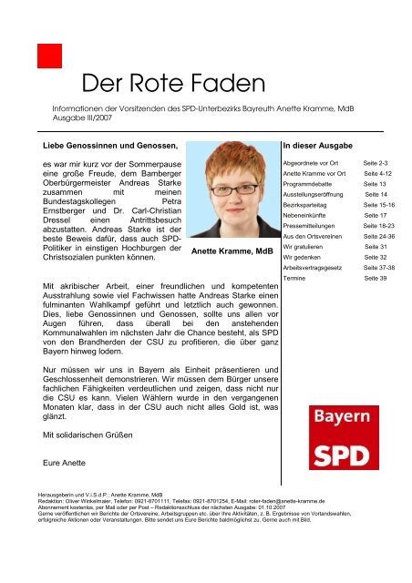 Der Rote Faden - Anette Kramme