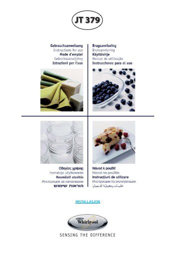 KitchenAid JT 379 IX - JT 379 IX NO (858737972790) Istruzioni per l'Uso