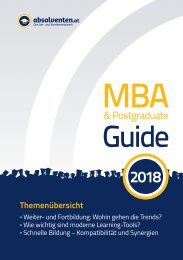MBA & Postgraduate Guide 2018