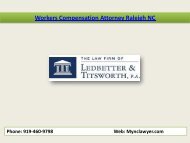 Workers Compensation Attorney Raleigh NC