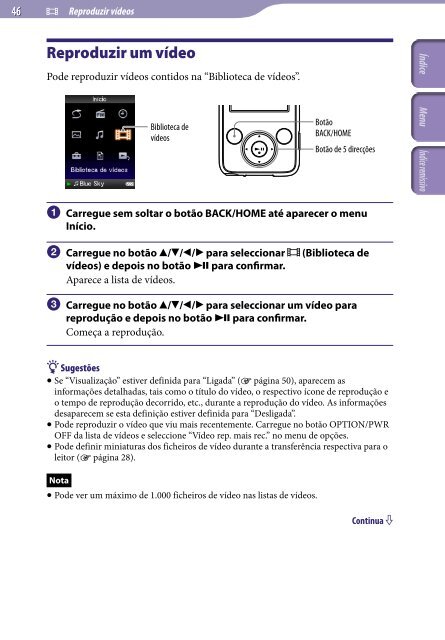 Sony NWZ-E435F - NWZ-E435F Consignes d&rsquo;utilisation Portugais