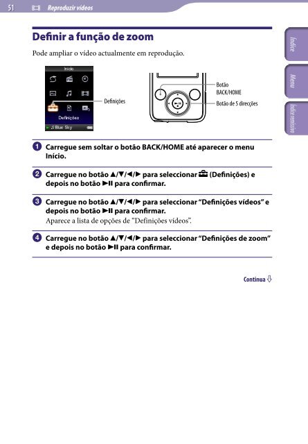 Sony NWZ-E435F - NWZ-E435F Consignes d&rsquo;utilisation Portugais