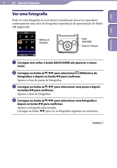 Sony NWZ-E435F - NWZ-E435F Consignes d&rsquo;utilisation Portugais