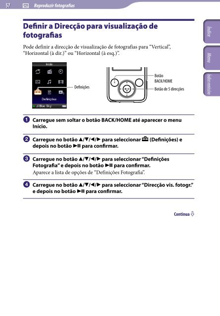 Sony NWZ-E435F - NWZ-E435F Consignes d&rsquo;utilisation Portugais