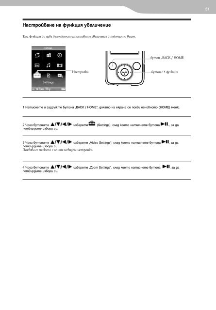 Sony NWZ-E435F - NWZ-E435F Mode d'emploi Bulgare