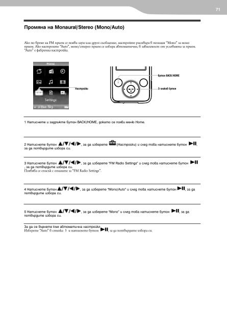 Sony NWZ-E435F - NWZ-E435F Mode d'emploi Bulgare