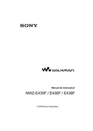 Sony NWZ-E435F - NWZ-E435F Mode d'emploi Roumain