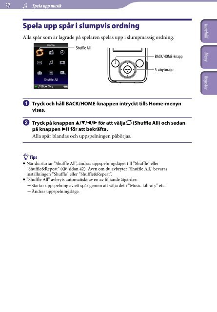 Sony NWZ-E435F - NWZ-E435F Consignes d&rsquo;utilisation Su&eacute;dois