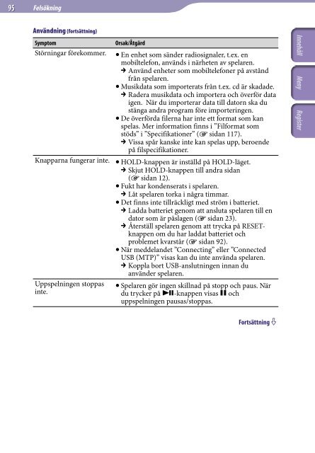 Sony NWZ-E435F - NWZ-E435F Consignes d&rsquo;utilisation Su&eacute;dois