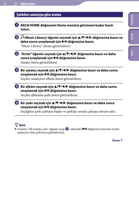 Sony NWZ-E435F - NWZ-E435F Consignes d&rsquo;utilisation Turc