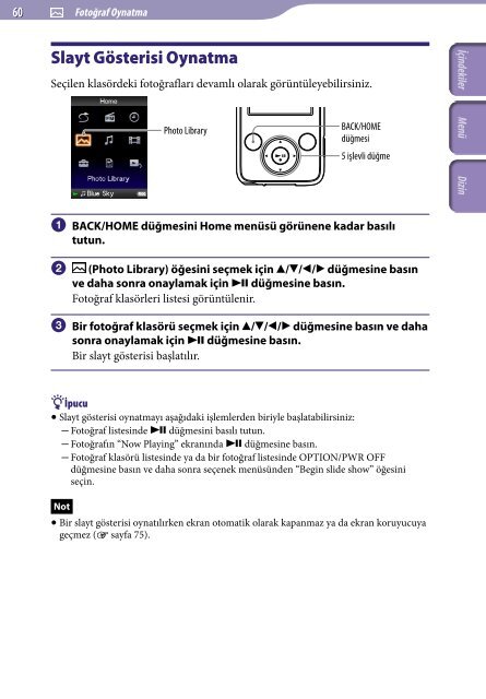 Sony NWZ-E435F - NWZ-E435F Consignes d&rsquo;utilisation Turc