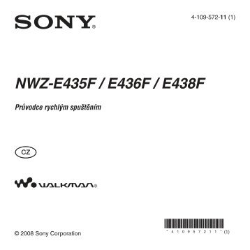 Sony NWZ-E435F - NWZ-E435F Mode d'emploi TchÃ¨que