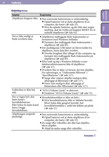 Sony NWZ-E435F - NWZ-E435F Consignes d&rsquo;utilisation Danois