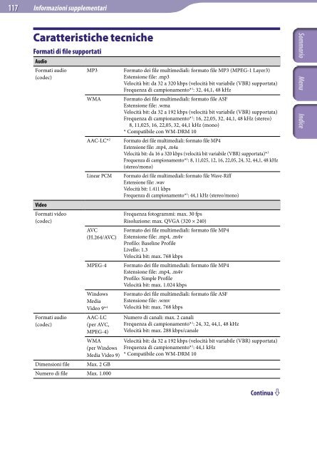 Sony NWZ-E435F - NWZ-E435F Consignes d&rsquo;utilisation Italien