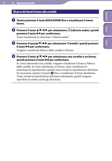 Sony NWZ-E435F - NWZ-E435F Consignes d&rsquo;utilisation Italien