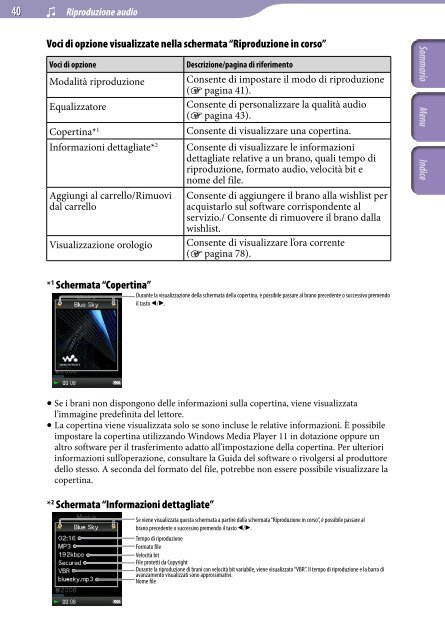 Sony NWZ-E435F - NWZ-E435F Consignes d&rsquo;utilisation Italien