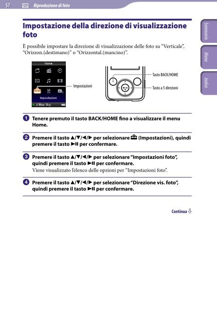 Sony NWZ-E435F - NWZ-E435F Consignes d&rsquo;utilisation Italien