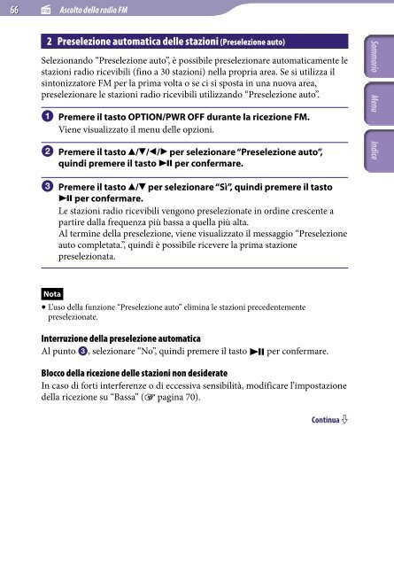 Sony NWZ-E435F - NWZ-E435F Consignes d&rsquo;utilisation Italien