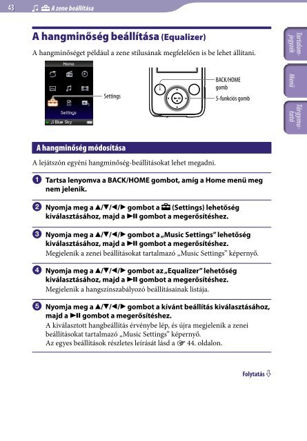 Sony NWZ-E435F - NWZ-E435F Consignes d&rsquo;utilisation Hongrois