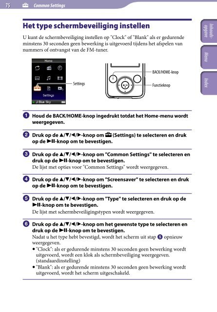 Sony NWZ-E435F - NWZ-E435F Consignes d&rsquo;utilisation N&eacute;erlandais