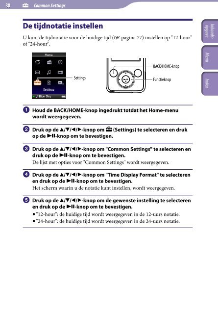 Sony NWZ-E435F - NWZ-E435F Consignes d&rsquo;utilisation N&eacute;erlandais