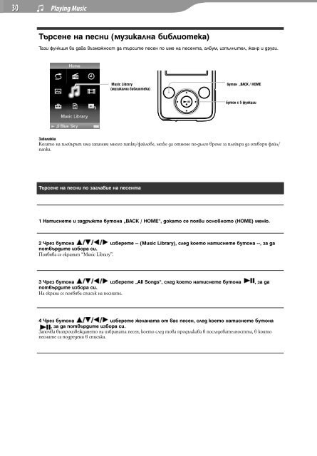 Sony NWZ-E435F - NWZ-E435F Mode d'emploi Bulgare