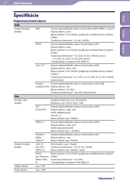 Sony NWZ-E435F - NWZ-E435F Consignes d&rsquo;utilisation Slovaque