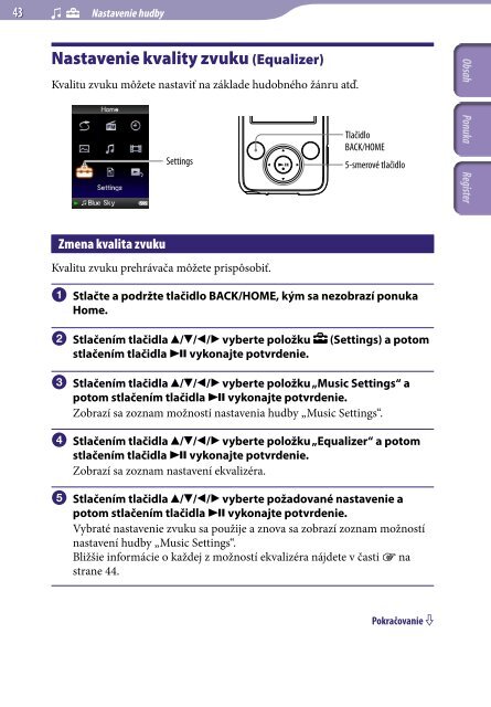 Sony NWZ-E435F - NWZ-E435F Consignes d&rsquo;utilisation Slovaque