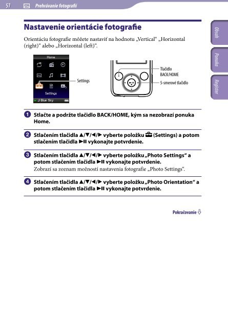 Sony NWZ-E435F - NWZ-E435F Consignes d&rsquo;utilisation Slovaque