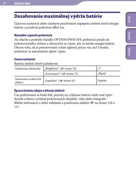 Sony NWZ-E435F - NWZ-E435F Consignes d&rsquo;utilisation Slovaque