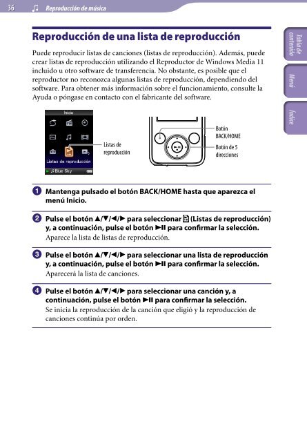 Sony NWZ-E435F - NWZ-E435F Consignes d&rsquo;utilisation Espagnol