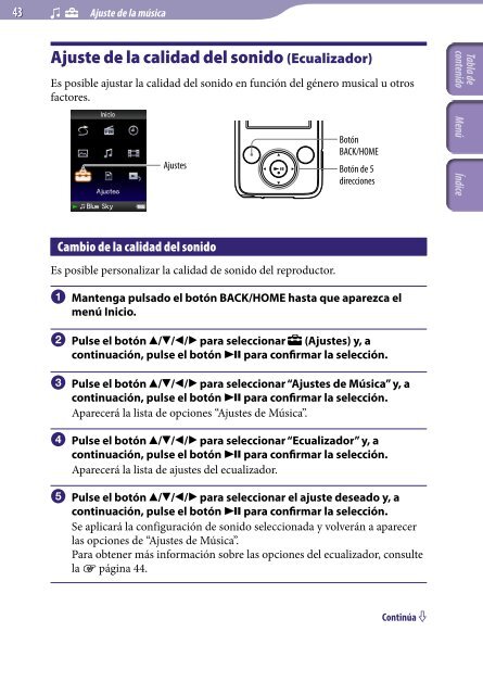 Sony NWZ-E435F - NWZ-E435F Consignes d&rsquo;utilisation Espagnol